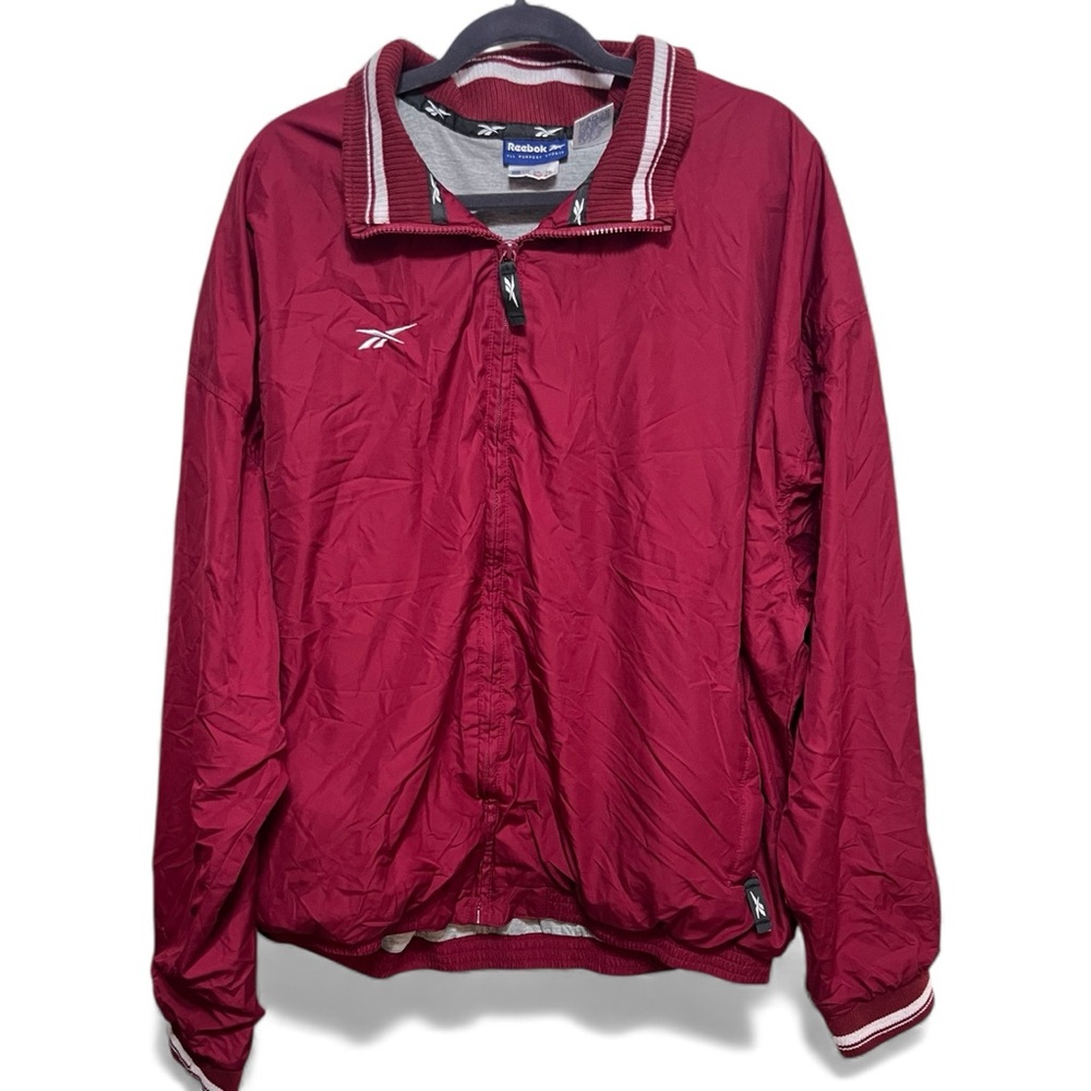 Reebok Men's Burgundy Red Windbreaker Jacket size 2x